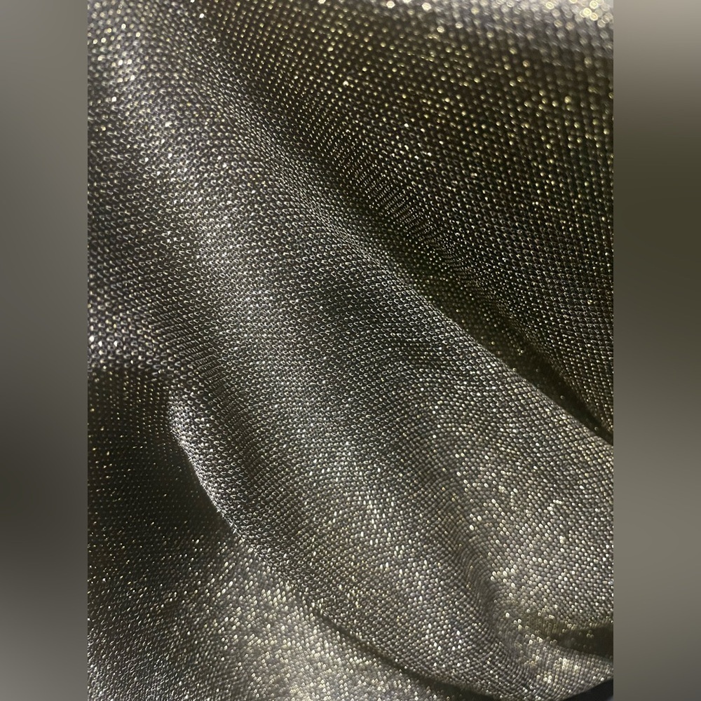 Black and Gold Shimmer Bodycon Dress Sleeveless Glitter Stretch Size 4 Small - Picture 6 of 6